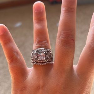 925 Sterling Silver Wedding Ring Set 8